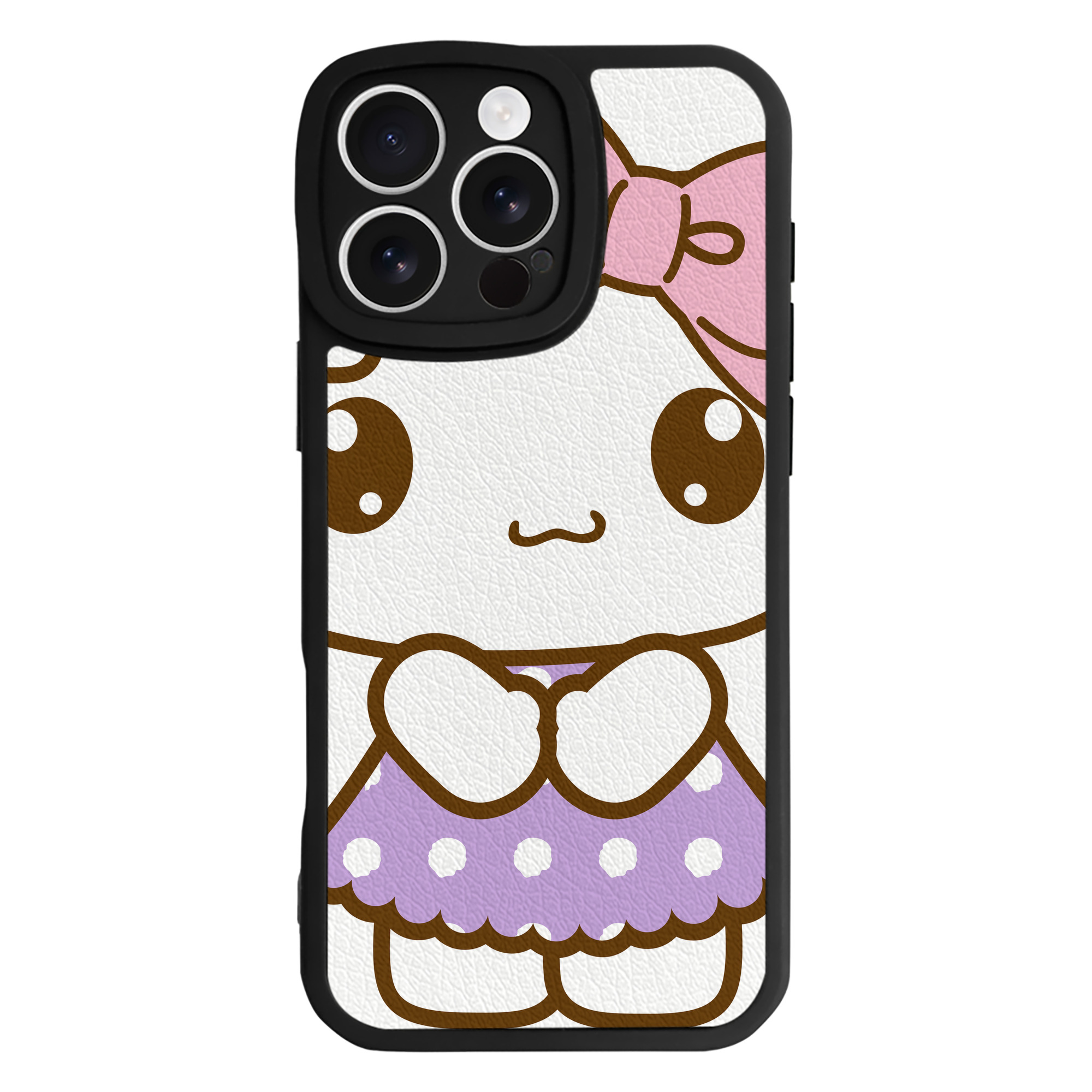 （画像用） Hello Kitty ハローキティ 【iPhone 16シリーズ対応】シリコンスマホケース（レザー調） 材質：シリコン